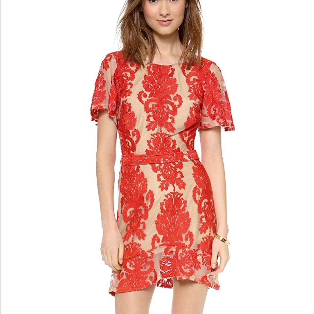 For Love and Lemons San Marcos Red Mini Dress